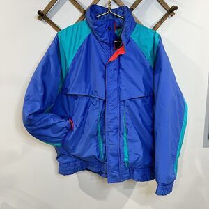 VTG 90s Steep Slopes Color Block Ski Jacket Snow Coat Teal Purple Red Mens Large